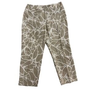 Rafaella Beige and Cream Linen Pant Women's‎ Size 10